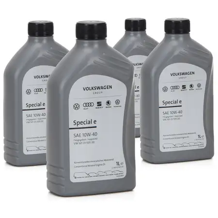 4 Liter ORIGINAL VW Motor&ouml;l &Ouml;l 10W-40 SPECIAL E 501.01 505.00 GS60107M2