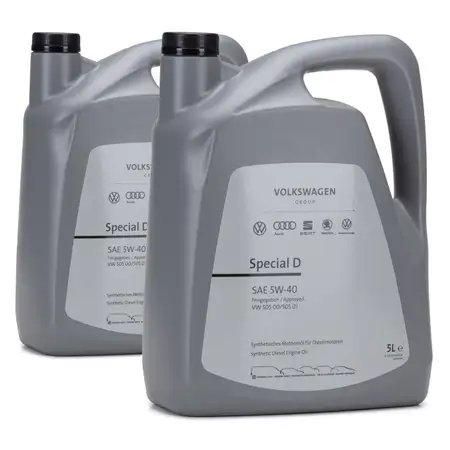 10 Liter ORIGINAL VW Motor&ouml;l &Ouml;l 5W40 SPECIAL D DIESEL 505.00 505.01 GS55505M4