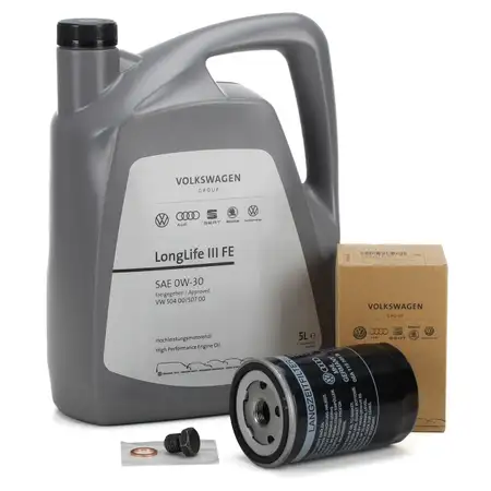 5L ORIGINAL VW Motor&ouml;l 0W30 LONGLIFE 3 FE + &Ouml;lfilter Golf 3 Passat T4 Vento 1.6 1.8 2.0