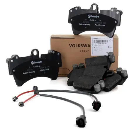 ORIGINAL AUDI VW Bremsbel&auml;ge + Warnkontaktsensor Q7 (4L) Touareg (7L) PR-1LF vorne