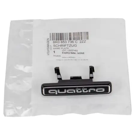 ORIGINAL AUDI Emblem Logo Schriftzug quattro K&uuml;hlergrill Q5 8RB ab MJ. 2013 8R0853736C2ZZ