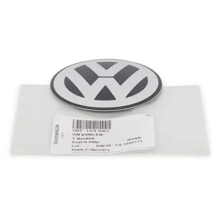 ORIGINAL VW Emblem Logo Motoabdeckung &Oslash; 6,9cm Caddy 3 Golf 6 Passat Touran 06F103940