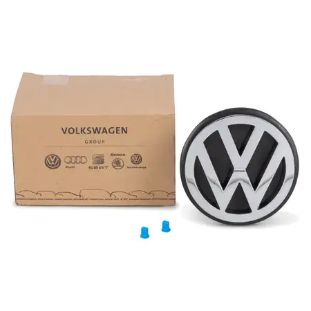 ORIGINAL VW Emblem Logo Heckklappe Chrom + 2x T&uuml;lle Transporter T4 701853601F DRR