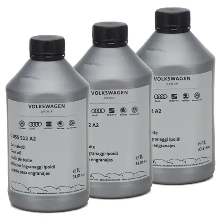 3 Liter ORIGINAL Audi VW Getriebe&ouml;l Schaltgetriebe + DSG DQ200 SAE 75 G055512A2