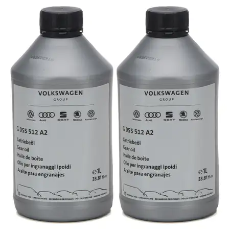 2 Liter ORIGINAL Audi VW Getriebe&ouml;l Schaltgetriebe + DSG DQ200 SAE 75 G055512A2