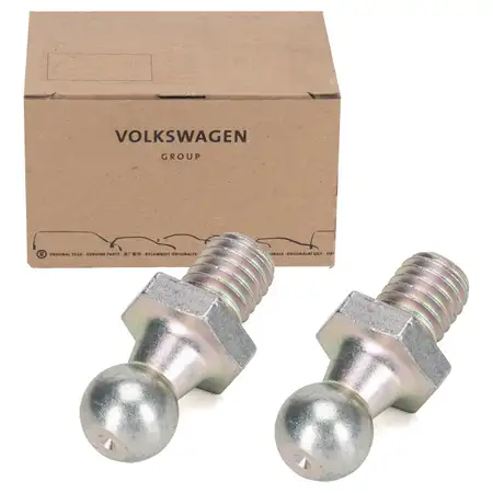 2x ORIGINAL VW Kugelkopf Kugelzapfen Heckklappend&auml;mpfer T4 T5 T6 T7 Caddy 3 4 701827439B