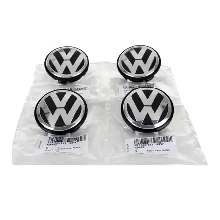 4x ORIGINAL VW Nabendeckel Felgendeckel &Oslash; 65/55 mm GOLF PASSAT T5 3B7601171XRW