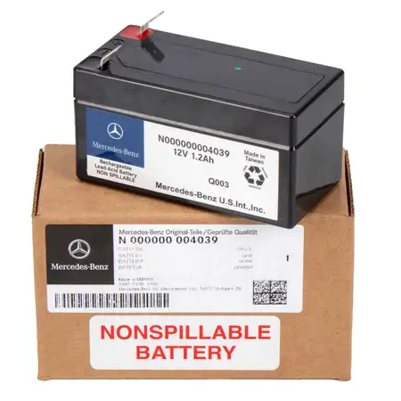 ORIGINAL Mercedes AGM Backup Batterie St&uuml;tzbatterie 12V 1.2Ah 000000004039