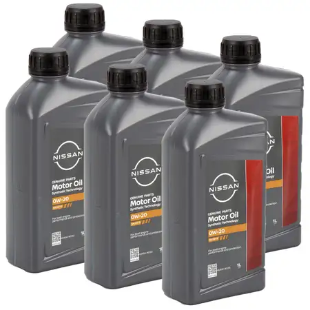 6L 6 Liter ORIGINAL Nissan 0W-20 SN/GF-5 Motor&ouml;l API SN ILSAC GF-5