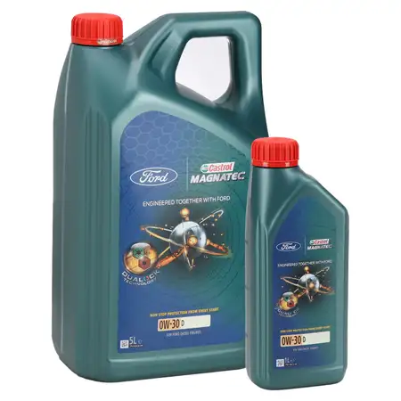 ORIGINAL Ford CASTROL Motor&ouml;l &Ouml;l D 0W30 Magnatec Professional 6 Liter 6 L