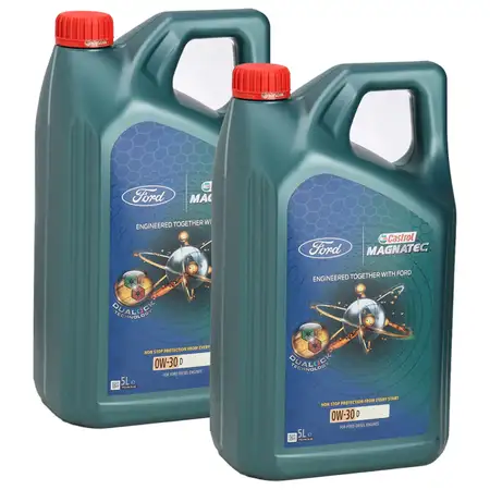 10L 10 Liter ORIGINAL Ford CASTROL MAGNATEC 0W-30 D Motor&ouml;l WSS-M2C950-A 15F60C