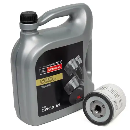 5L 5 Liter ORIGINAL Ford MOTORCRAFT A5 Motor&ouml;l &Ouml;l 5W-30 5W30 + &Ouml;lfilter 1322152