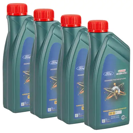 4L 4 Liter ORIGINAL Ford CASTROL MAGNATEC 5W-30 A5 Motor&ouml;l WSS-M2C913-C/D 15F60E