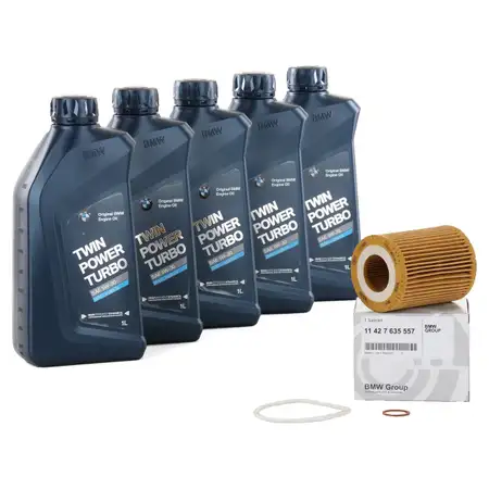 5L 5 Liter ORIGINAL BMW Motor&ouml;l &Ouml;l 5W30 LongLife-04 + &Ouml;lfilter 11427635557