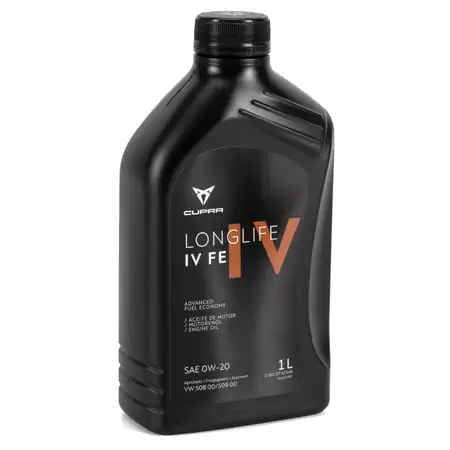 1L 1 Liter ORIGINAL CUPRA Motor&ouml;l &Ouml;l Longlife 4 IV SAE 0W-20 508.00 509.00 GS60577H2