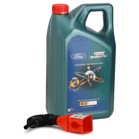 5L ORIGINAL Ford CASTROL MAGNATEC 0W-30 D Motor&ouml;l &Ouml;l WSS-M2C950-A + Trichter