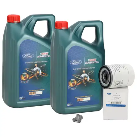 10L CASTROL MAGNATEC 0W-30 D + &Ouml;lfilter FORD Tourneo Custom / Transit 2.0 EcoBlue