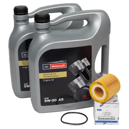 10L 10 Liter ORIGINAL Ford MOTORCRAFT 5W-30 A5 Motor&ouml;l + &Ouml;lfilter Ranger (TKE)