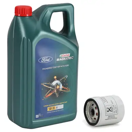 ORIGINAL Ford CASTROL Magnatec Professional A5 5W30 5 Liter + &Ouml;lfilter 1751529