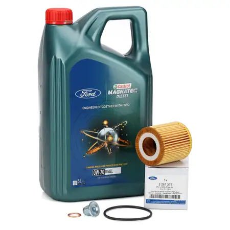 5L ORIGINAL Ford CASTROL MAGNATEC DIESEL 0W-20 Motor&ouml;l + &Ouml;lfilter Focus 4 1.5 EcoBlue