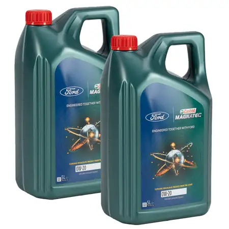 10L 10 Liter ORIGINAL Ford CASTROL MAGNATEC 0W20 Motor&ouml;l WSS-M2C954-A1 15F704