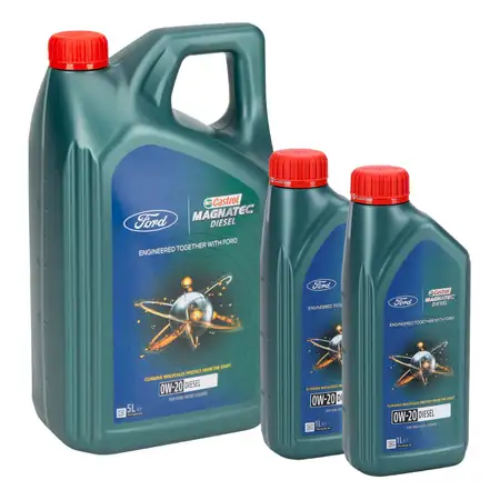 7L 7 Liter ORIGINAL Ford CASTROL MAGNATEC DIESEL 0W-20 WSS-M2C952-A1