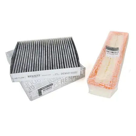 ORIGINAL Renault Innenraumfilter + Luftfilter Clio 4 Logan 2 Sandero 2 1.2 16V 73/75 PS