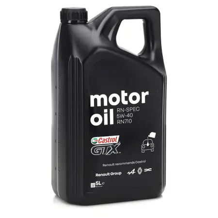 5L 5 Liter ORIGINAL Renault Motor&ouml;l &Ouml;l CASTROL GTX RN-SPEC 5W40 RN710 7711943691