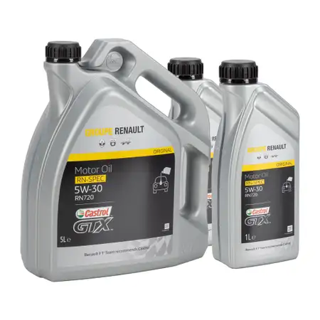 7L 7 Liter ORIGINAL Renault Motor&ouml;l &Ouml;l CASTROL GTX RN-SPEC 5W30 RN720