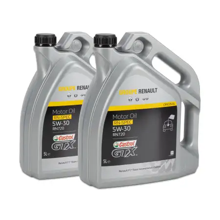 10L 10 Liter ORIGINAL Renault Motor&ouml;l CASTROL GTX RN-SPEC 5W30 RN720 7711943687