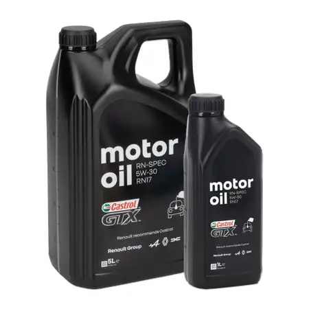 6L 6 Liter ORIGINAL Renault Motor&ouml;l &Ouml;l CASTROL GTX RN-SPEC 5W30 RN17