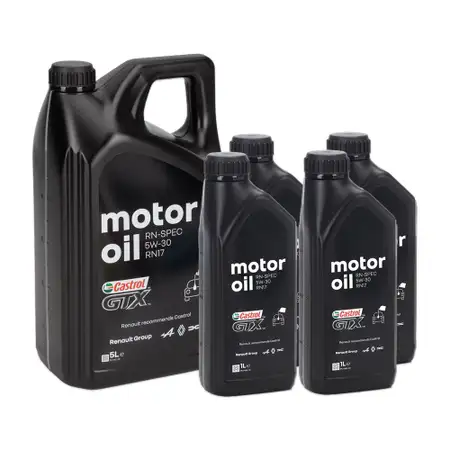 9L 9 Liter ORIGINAL Renault Motor&ouml;l &Ouml;l CASTROL GTX RN-SPEC 5W30 RN17