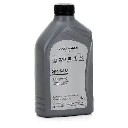 1L 1 Liter ORIGINAL VW Motor&ouml;l &Ouml;l 5W40 SPECIAL D DIESEL 505.00 505.01 GS55505M2