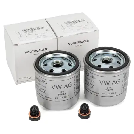 2x ORIGINAL VW &Ouml;lfilter + Schraube Golf 7 8 Passat Polo 5 6 Tiguan 1.0-1.5 TSI 04E115561T