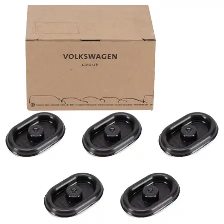 5x ORIGINAL VW Stopfen Abdeckung T&uuml;lle Unterboden Bodengruppe 25x40mm N90508801