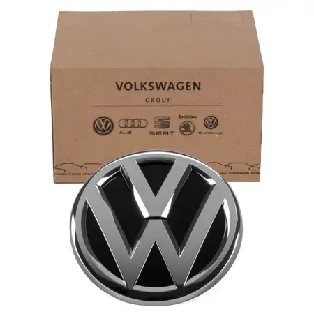 ORIGINAL VW Emblem Logo Heckklappe Schwarz Chrom Golf 7 bis Mj. 2020 hinten 5G0853617A