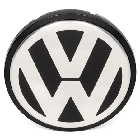 1x ORIGINAL VW Chrom Schwarz Nabendeckel Felgendeckel Polo 9N 6R 6C Fox Up 1J0601171 XRW