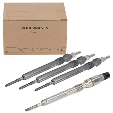 4x ORIGINAL VW Gl&uuml;hkerze + Drucksensor Golf 8 Passat B8 Crafter Tiguan Touran T6 2.0 TDI