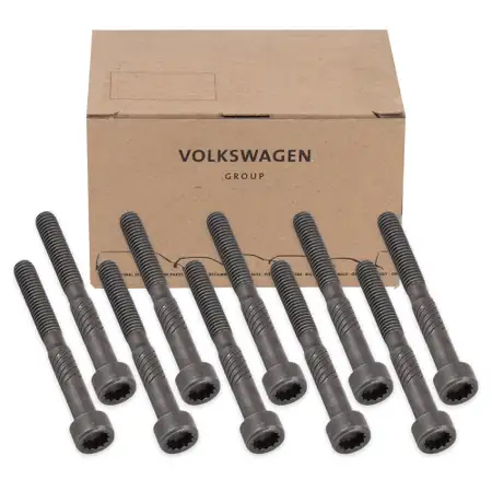 10x ORIGINAL VW Schraube Nockenwellenlager M6x54 Touareg Transporter T5 2.5 TDI 038103714G