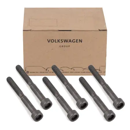 6x ORIGINAL VW Audi Seat Skoda Schraube Nockenwellenlager M6x54 1.2/1.4 TDI 038103714G