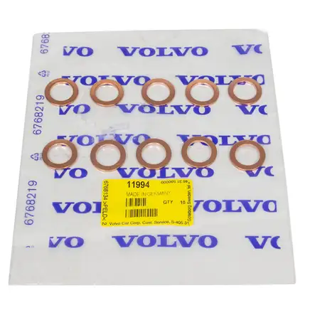 10x ORIGINAL VOLVO Dichtring &Ouml;lablassschraube V40 V50 V60 V70 V90 XC60 XC70 XC90 11994