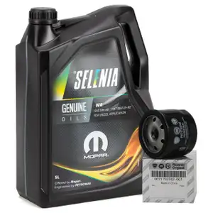 5L SELENIA Motoröl Öl WR WIDE RANGE 5W40 5W-40 + ORIGINAL Fiat Ölfilter 71753742