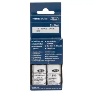 ORIGINAL Ford Lackstift Set Pyrit Silber Metallic JTQE + Klarlack 2x 9ml 2240697