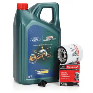 5L CASTROL MAGNATEC 5W-20 E Motoröl + ORIGINAL FORD Motorcraft Ölfilter 1.0-2.3