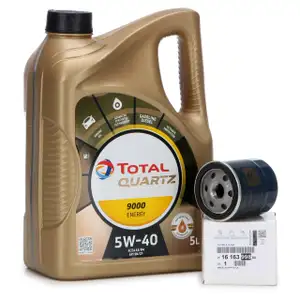 TOTAL QUARTZ 9000 ENERGY 5W-40 5 L + ORIGINAL Ölfilter C1 107 1.0 1616399880