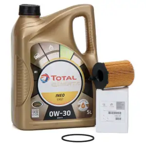 TOTAL QUARTZ INEO FIRST 0W-30 5 L + ORIGINAL Citroen Peugeot Ölfilter 1109.AY