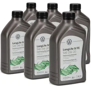 6 Liter ORIGINAL VW Motoröl Öl 0W-20 LONGLIFE IV FE 508.00 509.00 GS60577C2