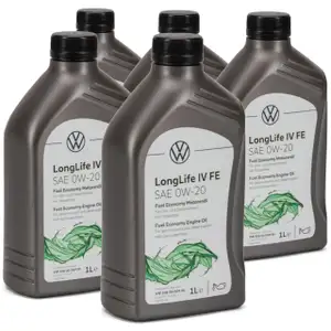 5 Liter ORIGINAL VW Motoröl Öl 0W-20 LONGLIFE IV FE 508.00 509.00 GS60577C2