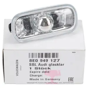 ORIGINAL Audi Blinkleuchte Blinker seitlich A3 8P A4 B6 B7 A6 C6 bis 2008 vorne 8E0949127