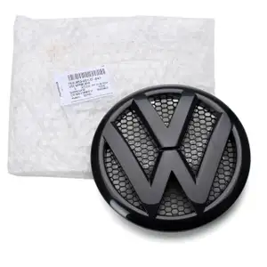 ORIGINAL VW Emblem Logo Kühlergrill Schwarz Ø 17cm Transporter T5 vorne 7E0853601D 041